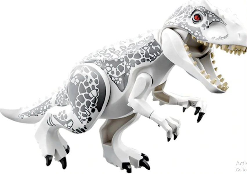 white trex toy